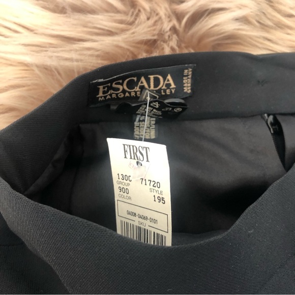 Escada silk mini skirt, black, NWT - Picture 2 of 5